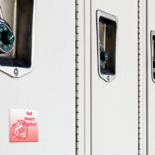 Roze rood gekleurd hart gepersonaliseerd magneet