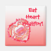 Roze rood gekleurd hart gepersonaliseerd magneet (Voorkant)