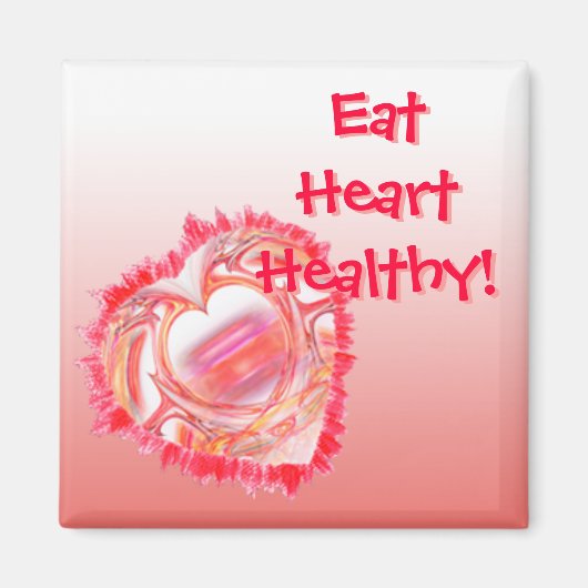 Roze rood gekleurd hart gepersonaliseerd magneet (Voorkant)