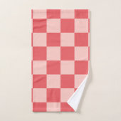 Roze Rood Geruit Gingham Patroon Bad Handdoek (Handdoek)
