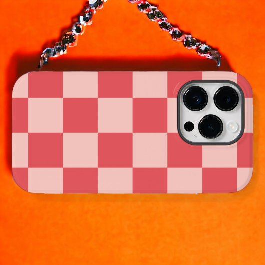 Roze Rood Geruit Gingham Patroon Case-Mate iPhone Case