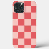 Roze Rood Geruit Gingham Patroon Case-Mate iPhone Case (Achterkant)
