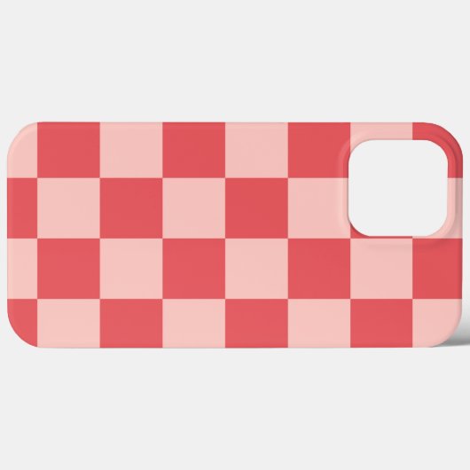 Roze Rood Geruit Gingham Patroon Case-Mate iPhone Case (Achterkant (horizontaal))