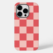 Roze Rood Geruit Gingham Patroon Case-Mate iPhone Case (Achterkant)