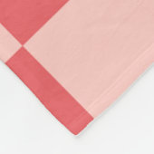 Roze Rood Geruit Gingham Patroon Fleece Deken (Hoek)