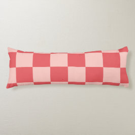 Roze Rood Geruit Gingham Patroon Lichaamskussen