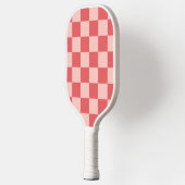 Roze Rood Geruit Gingham Patroon Pickleball Paddle (Links)