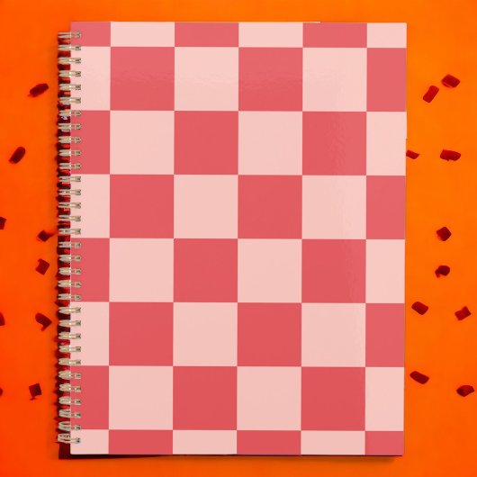 Roze Rood Geruit Gingham Patroon Planner