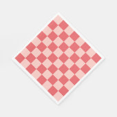 Roze Rood Geruit Gingham Patroon Servet (Hoek)