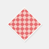 Roze Rood Geruit Gingham Patroon Servet (Hoek)