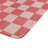 Roze Rood Geruit Gingham Patroon Snijplank (Hoek)