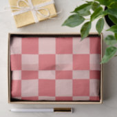 Roze Rood Geruit Gingham Patroon Tissuepapier (Geschenk)