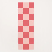 Roze Rood Geruit Gingham Patroon Yogamat (Voorkant)