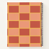 Roze Rood Geruit Vierkant Patroon Notitieboek (Achterkant)