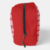 Roze + Rood Geruite Bruidsmeisje Toilettasje (Rechts)