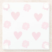 Roze rood glas Onderzetter (Achterkant)