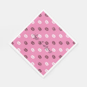 Roze Rood Glitter Wit Kisses Lippen Servet (Hoek)