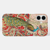 Roze Rood Goud Pauw Swirl Case-Mate iPhone Case (Achterkant (horizontaal))