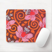  roze, rood, grijs deco Butterfly Mousepad Muismat (Met muis)