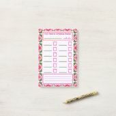 Roze Rood Groen Kerst Planner Festieve Organisator Post-it® Notes (Op bureau)