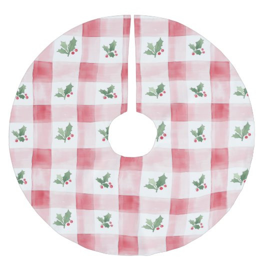 Roze Rood Groen Patroon Kerstmis Kerstboom Rok (Voorkant)