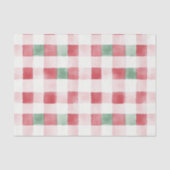 Roze Rood Groen Retro Patroon Kerst Tissuepapier (Voorkant)