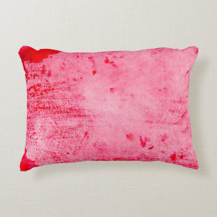 Roze Rood Grunge Verf Textuur Accent Kussen