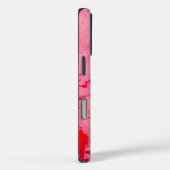 Roze Rood Grunge Verf Textuur Case-Mate iPhone Case (Achterkant / Rechts)