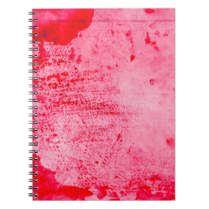 Roze Rood Grunge Verf Textuur Notitieboek