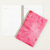 Roze Rood Grunge Verf Textuur Planner (Display)