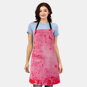 Roze Rood Grunge Verf Textuur Schort
