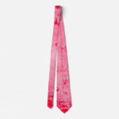 Roze Rood Grunge Verf Textuur Stropdas (Achterkant)