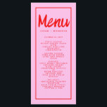 Roze rood handschrift Typografie Retro Weddenschap Menu<br><div class="desc">Roze rood handschrift Typografie Retro Weddenschap Menu</div>