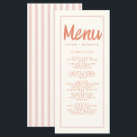 Roze rood handschrift Typografie Retro Weddenschap Menu<br><div class="desc">, </div>
