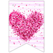 Roze rood hart Mijn Valentijn romantisch voorstel Vlaggetjes (Eerste vlag)