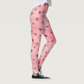 Roze Rood Hart Naam Leggings (Rechts)