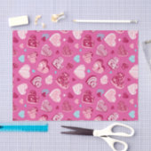 Roze Rood Hart Romantisch Liefdespatroon Valentijn Tissuepapier (Craft)