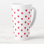 Roze Rood hart Valentijnsdag thema Romantisch Latte Mok (Rechterhoek)