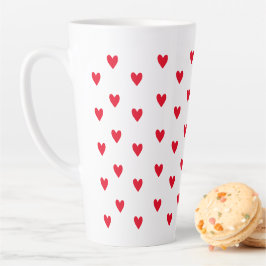 Roze Rood hart Valentijnsdag thema Romantisch Latte Mok