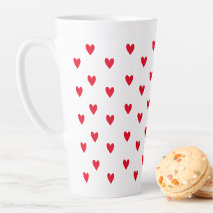 Roze Rood hart Valentijnsdag thema Romantisch Latte Mok