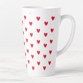 Roze Rood hart Valentijnsdag thema Romantisch Latte Mok