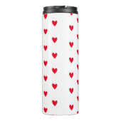 Roze Rood hart Valentijnsdag thema Romantisch Thermosbeker (Achterkant)