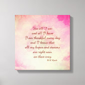 Roze Rood Inspirerend woorden canvas (Voorkant)