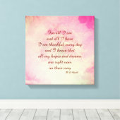 Roze Rood Inspirerend woorden canvas Afdruk (Insitu (Houten vloer))