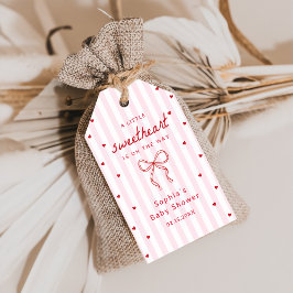 Roze Rood Klein Liefje Baby Shower Cadeautags Cadeaulabel