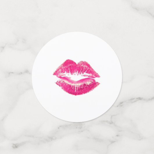 Roze Rood Kus Lippenstift Meisjesachtig Bacheloret Confetti (Kleine voorkant)