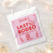 Roze Rood Laatste Rodeo Cowgirl Bachelorette Party Bedankzakje (Geknipt)