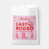 Roze Rood Laatste Rodeo Cowgirl Bachelorette Party Bedankzakje (Voorkant)