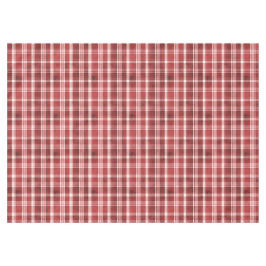 Roze, rood, lepel en crème Tartan Tafelkleed (Voorkant (Horizontaal))