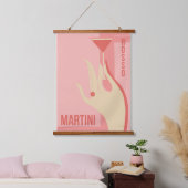  roze rood Martini Rosso poster Hangend Wandkleed (Slaapkamer)